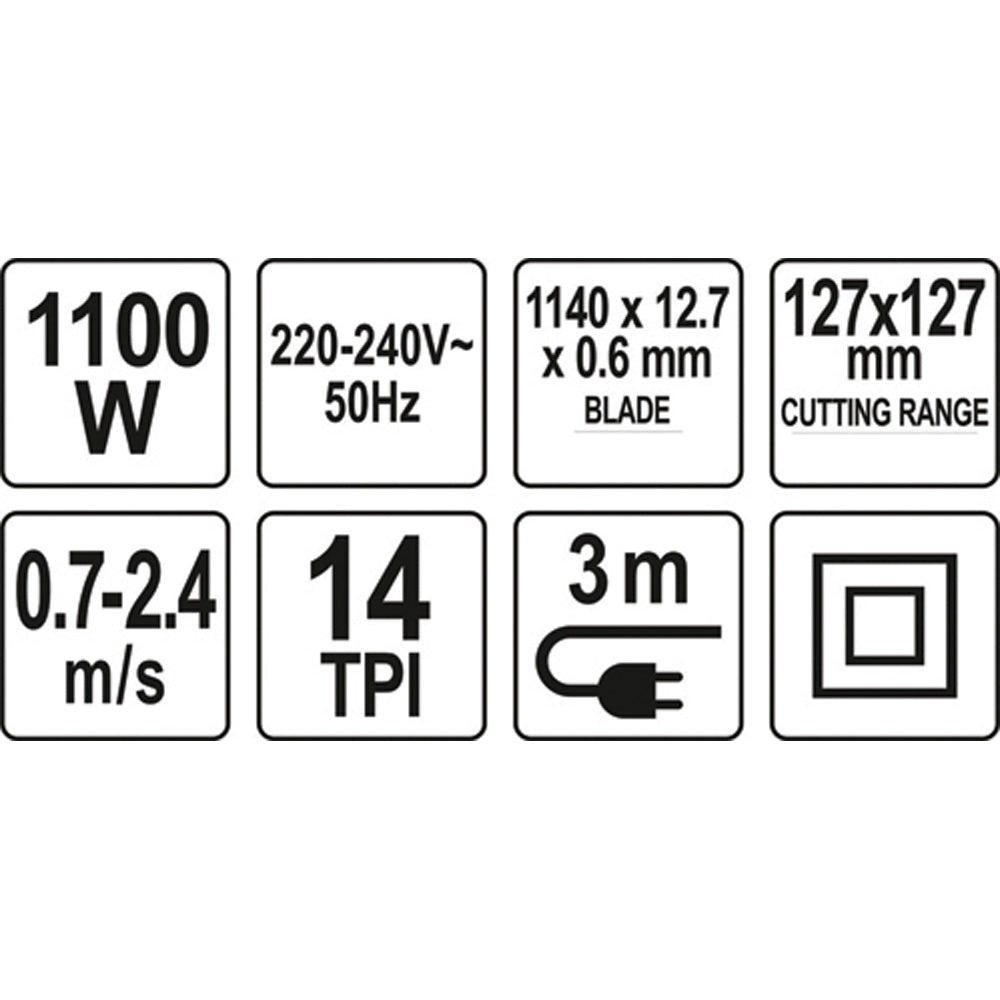 Yato YT-82185 Ηλεκτρική Συμπαγής Πριονοκορδέλα Κοπής 1100Watt