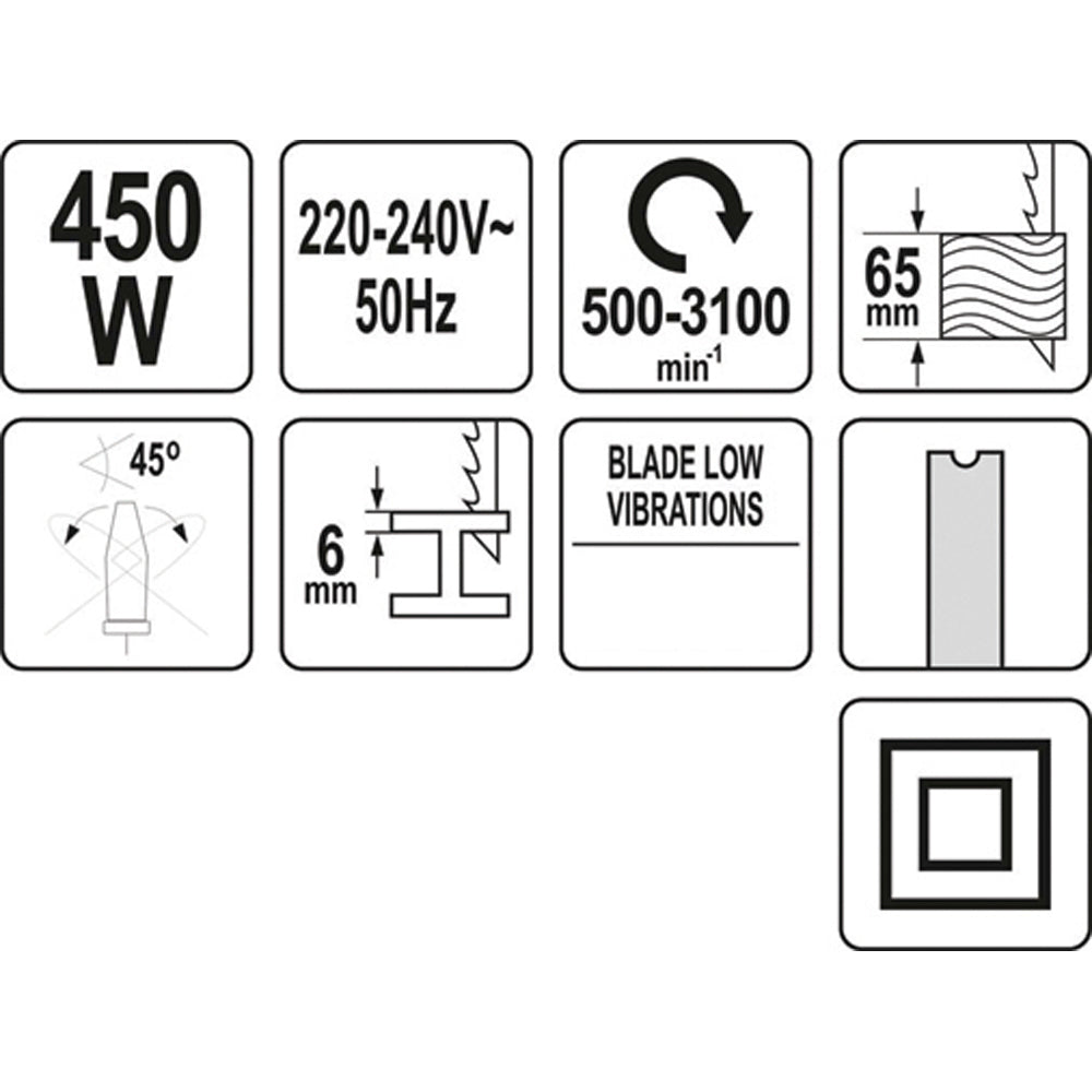 Yato YT-82274 Επαγγελματική Ηλεκτρική Σέγα 450 Watt