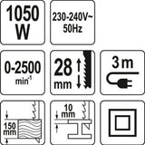 Yato YT-82281 Ηλεκτρική Σπαθοσέγα (Σεγάτσα) 1050Watt