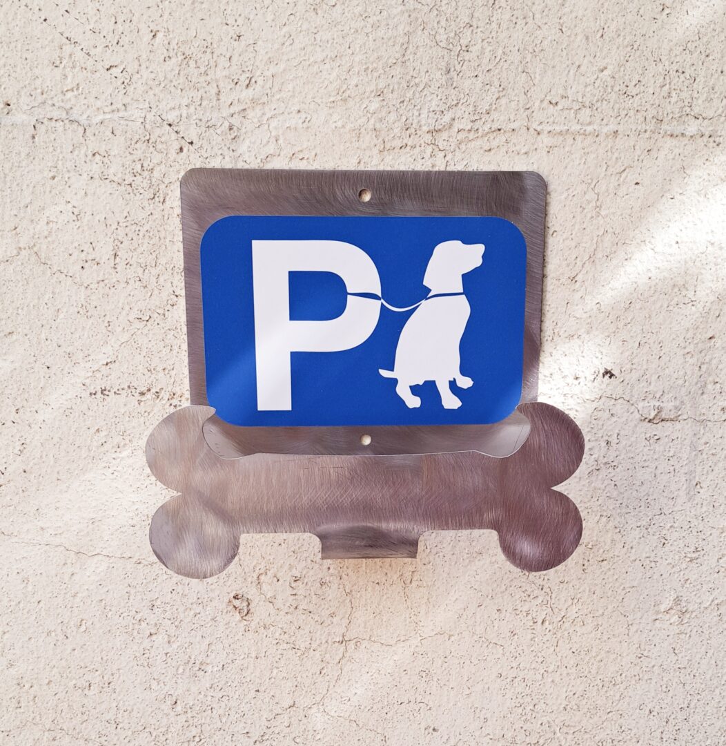Πινακίδα Σήμανσης "Πάρκινγκ Σκύλου - Dog Parking" Ανοξείδωτη 200mm x 300mm