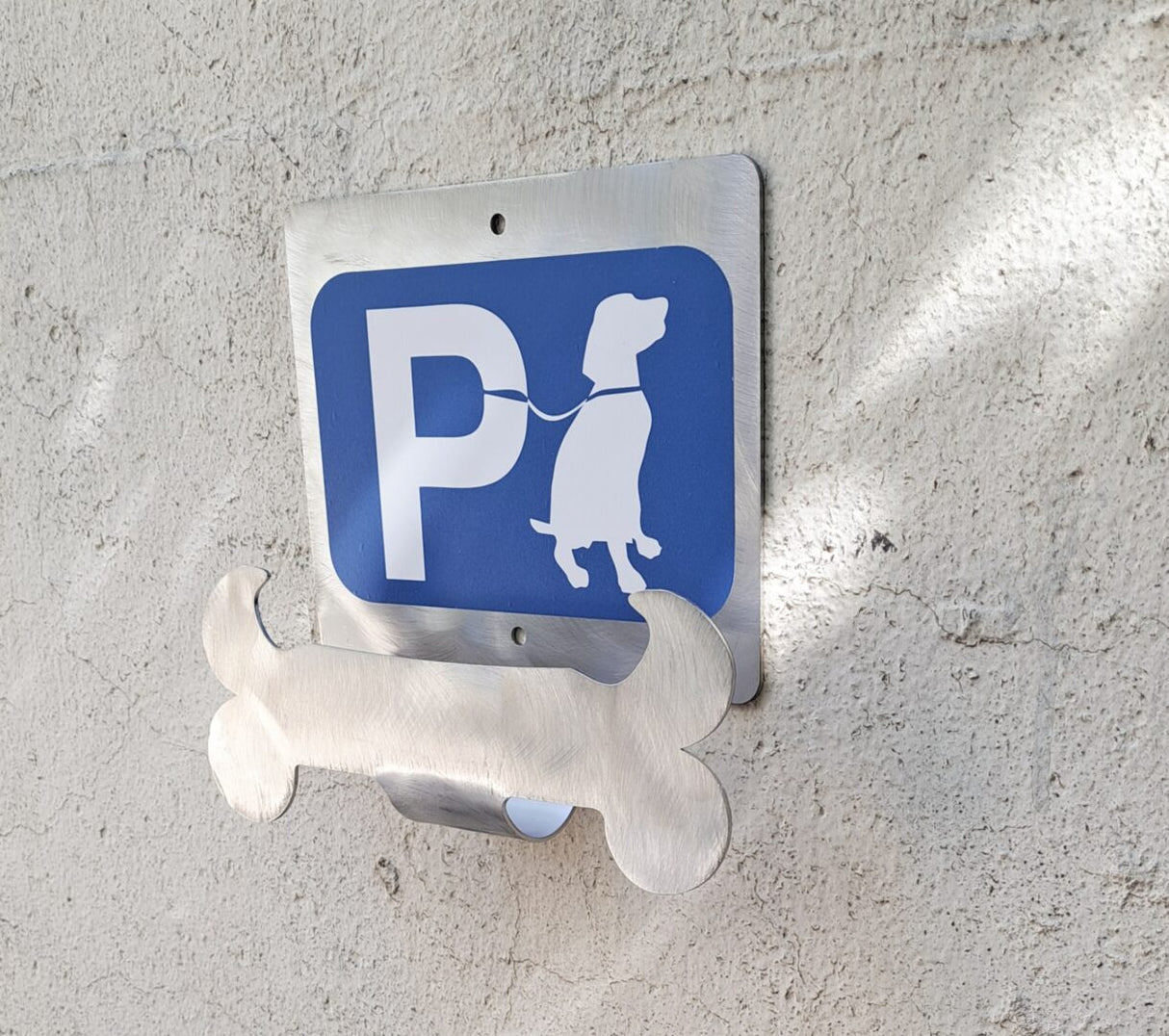 Πινακίδα Σήμανσης "Πάρκινγκ Σκύλου - Dog Parking" Ανοξείδωτη 200mm x 300mm