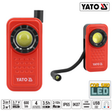 Yato YT-08554 Φακός Χειρός Επιθεώρησης & Εργασίας Επαναφορτιζόμενος 3 Σε 1 600Lm