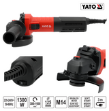 Yato YT-821017 Brushless Ηλεκτρικός Γωνιακός Τροχός 1300W 125mm ΡΥΘΜΙΖΟΜΕΝΟΣ