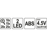 Yato YT-73840 Γυαλιά Με Εναλλασόμενους Μεγεθυντικούς Φακούς και Φωτισμό