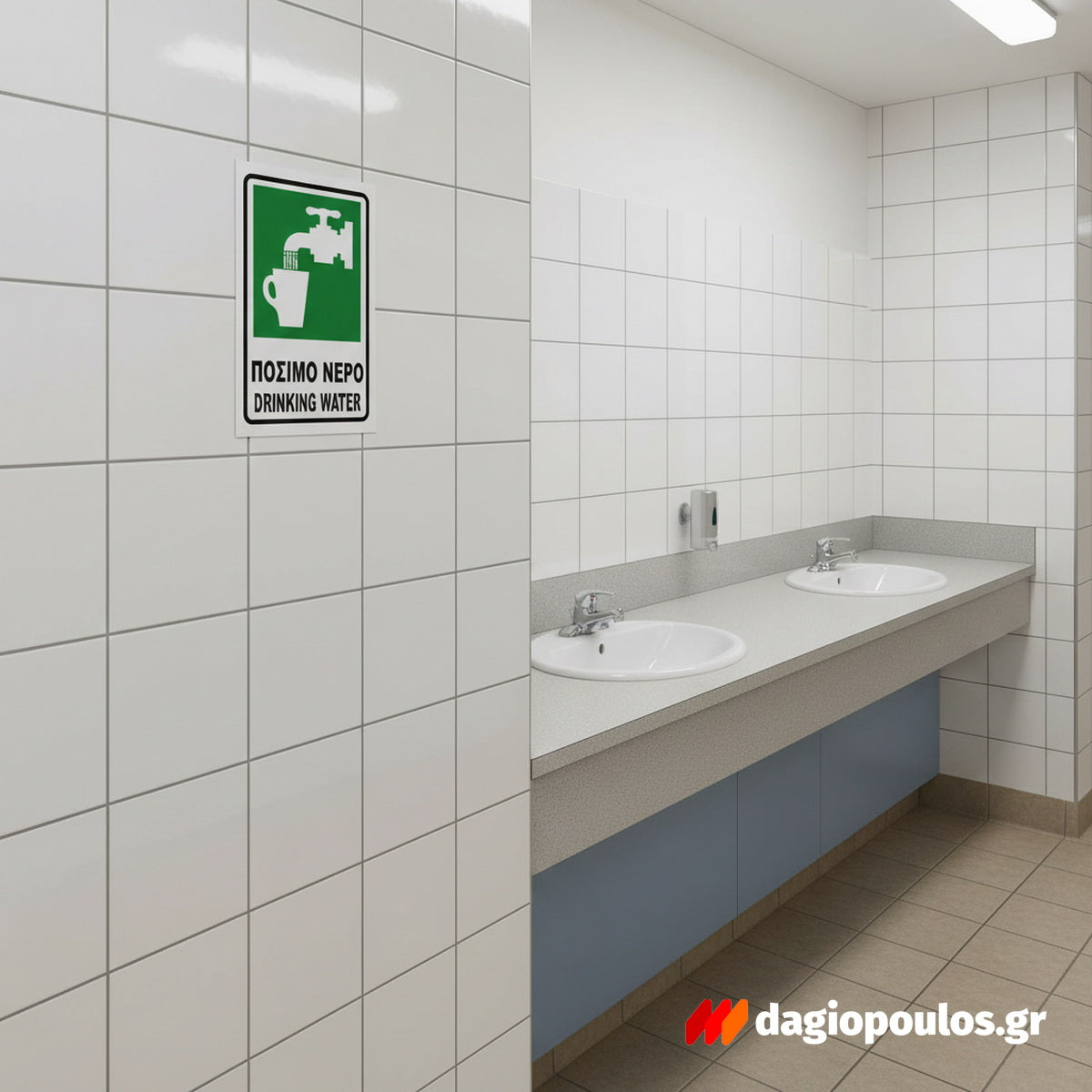 Πινακίδα Σήμανσης Αλουμίνιο “ΠΟΣΙΜΟ ΝΕΡΟ - DRINKING WATER”