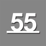 Διψήφιος Αριθμός Αρίθμησης Οδών - Δωματίων Ξενοδοχείων 80mm x 130mm Λευκός