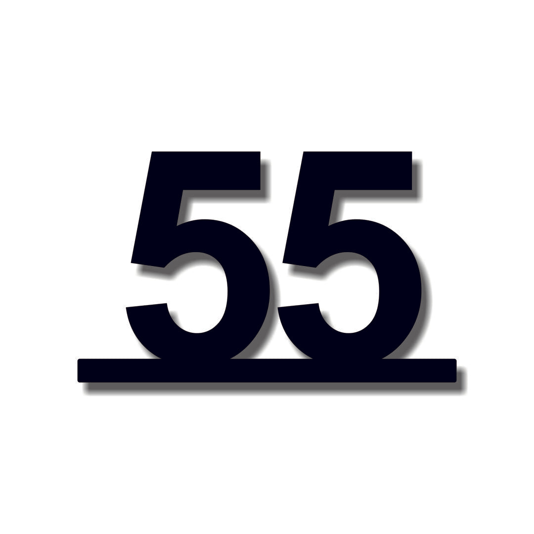 Διψήφιος Αριθμός Αρίθμησης Οδών - Δωματίων Ξενοδοχείων 80mm x 130mm Μαύρος