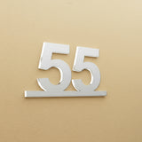 Διψήφιος Αριθμός Αρίθμησης Οδών - Δωματίων Ξενοδοχείων 80mm x 130mm Λευκός