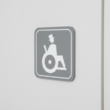 Πινακίδα Σήμανσης WC Aκρυλικό Plexiglass “WC ΑΜΕΑ” 110mm x 110mm