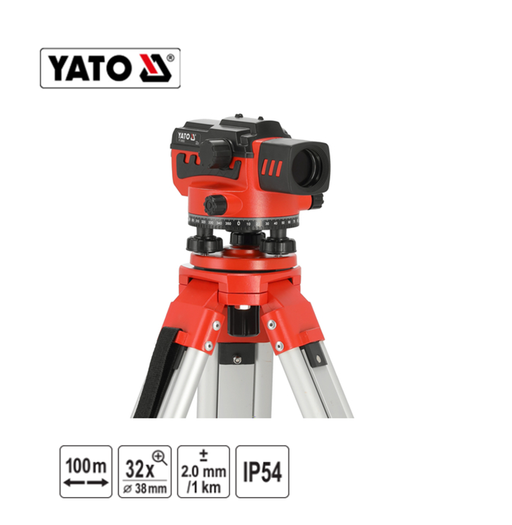 Yato YT-30553 Αυτόματος Χωροβάτης Μέτρησης 100Μtr Με Τρίποδο - Βαλίτσα