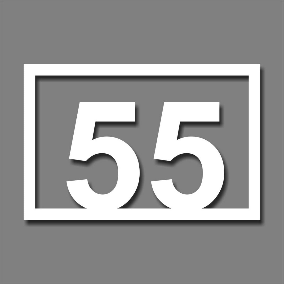 Διψήφιος Αριθμός Με Πλαίσιο Αρίθμησης Οδών - Δωματίων Ξενοδοχείων 150mm x 100mm Λευκός