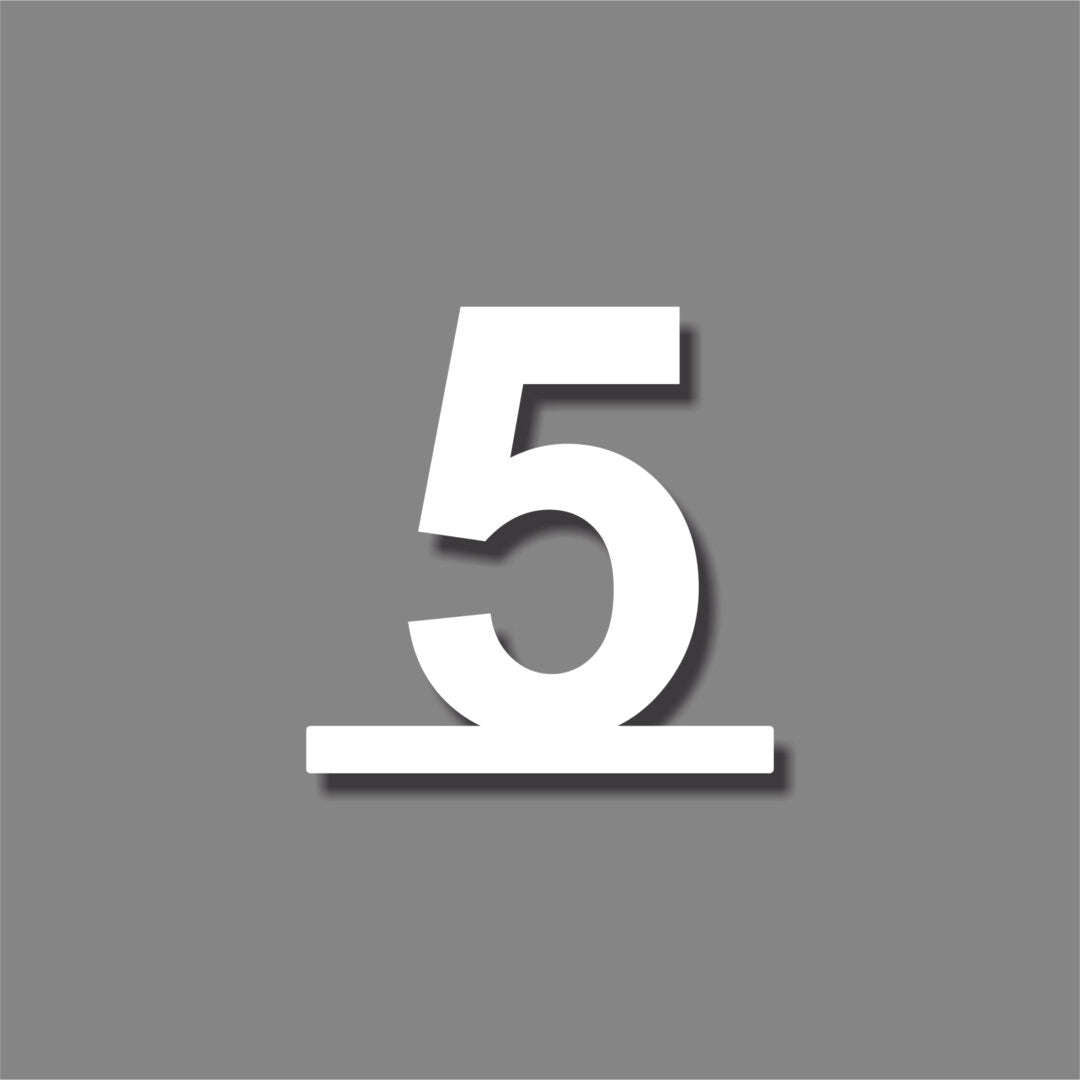 Αριθμός Αρίθμησης Οδών - Δωματίων Ξενοδοχείων 120mm Λευκός