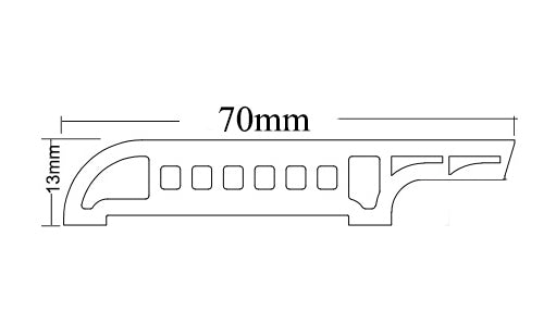 Βινυλικό Περβάζι (Σοβατεπί) Δαπέδων LVT CONCRETE GREY 400757 CLASSIC 70mm 2.4mtr