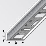 Προφίλ Πλακιδίων Γωνιακό Πολλαπλών Χρήσεων Αλουμινίου Ασημί 6mm x 21mm x 1mtr