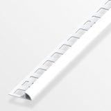 Προφίλ πλακιδίων με ημιστρόγγυλη εξωτερική γωνία από πλαστικό PVC Σκούρο Γκρι 8 x 19.5mm 2.5m