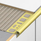 Προφίλ Γωνία Σκαλοπατιών Ανοδειωμένο Αλουμίνιο Με Κούρμπα Ασημί 8mm x 24.5mm x 7.5mm x 1mtr