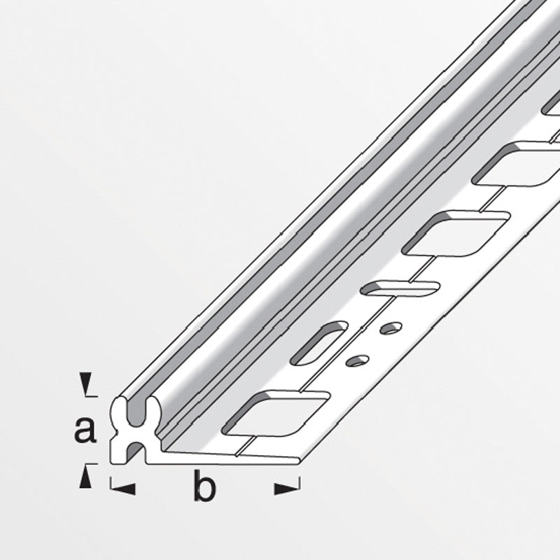 Βάση Στήριξης Προφίλ Πατωμάτων Clipstech PVC 8.5mm x 30mm x 1mtr ΛΕΥΚΟ