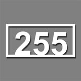 Τριψήφιος Αριθμός Με Πλαίσιο Αρίθμησης Οδών - Δωματίων Ξενοδοχείων 200mm x 100mm Λευκός