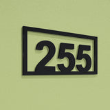 Τριψήφιος Αριθμός Με Πλαίσιο Αρίθμησης Οδών - Δωματίων Ξενοδοχείων 200mm x 100mm Μαύρος