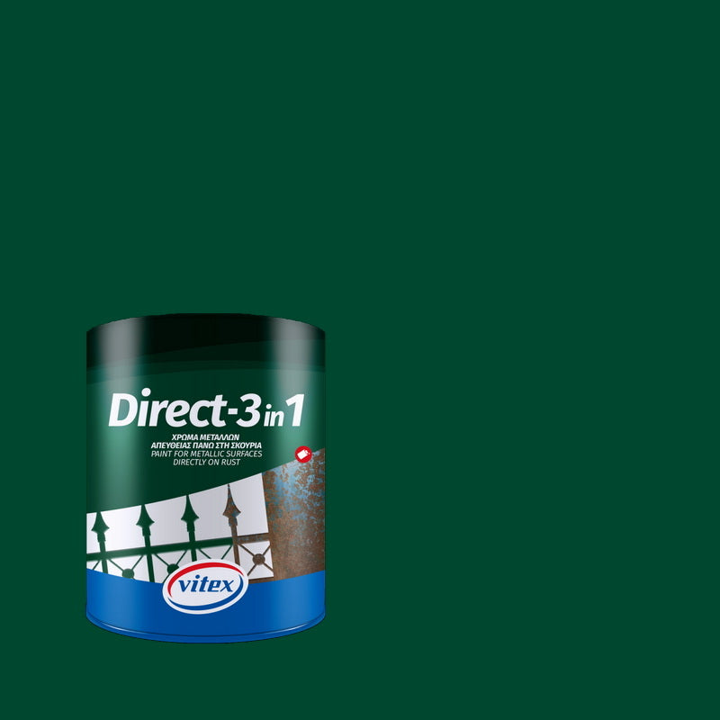 Vitex Direct-3in1 Αντισκουριακό Χρώμα Βαφή Απευθείας Στη Σκουριά 48 Πράσινο