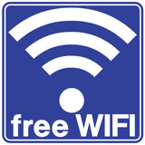 Πινακίδα Σήμανσης PVC "FREE WIFI" 95mm x 95mm