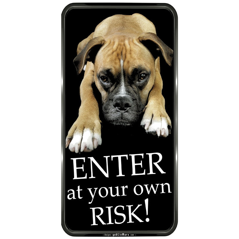 Πινακίδα Σήμανσης PVC "ENTER AT YOUR OWN RISK" 150mm x 310mm
