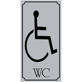 Πινακίδα Σήμανσης Αυτοκόλλητο PVC "TOILETS-ΑΜΕΑ" 75mm x 150mm