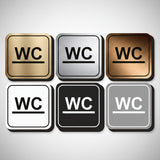 Πινακίδα Σήμανσης WC Aκρυλικό Plexiglass “WC” 110mm x 110mm