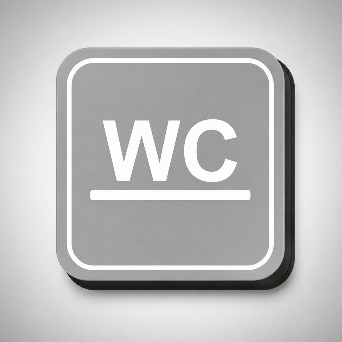 Πινακίδα Σήμανσης WC Aκρυλικό Plexiglass “WC” 110mm x 110mm