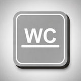 Πινακίδα Σήμανσης WC Aκρυλικό Plexiglass “WC” 110mm x 110mm