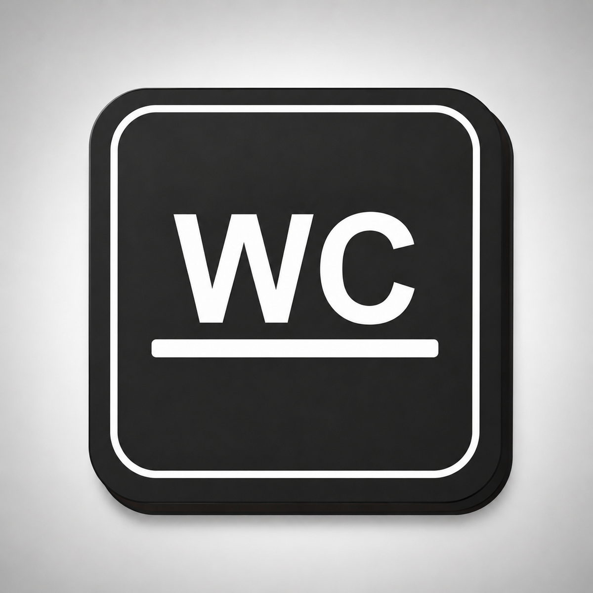 Πινακίδα Σήμανσης WC Aκρυλικό Plexiglass “WC” 110mm x 110mm