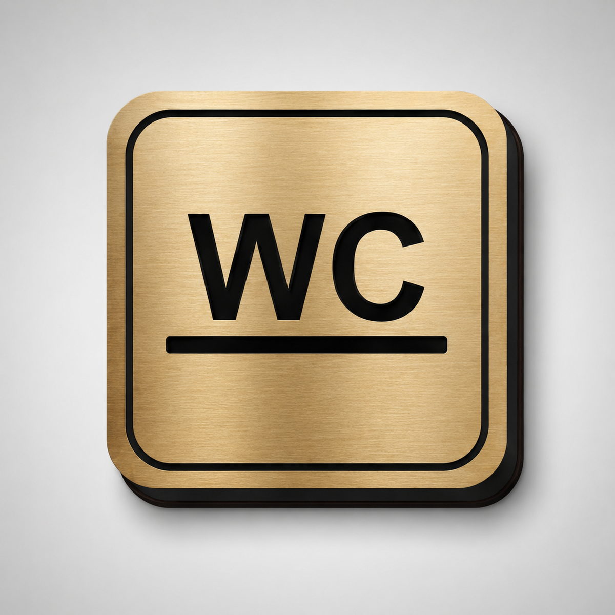 Πινακίδα Σήμανσης WC Aκρυλικό Plexiglass “WC” 110mm x 110mm