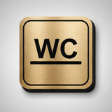 Πινακίδα Σήμανσης WC Aκρυλικό Plexiglass “WC” 110mm x 110mm