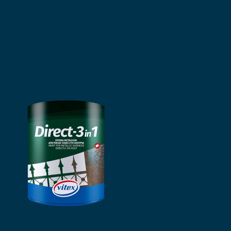 Vitex Direct-3in1 Αντισκουριακό Χρώμα Βαφή Απευθείας Στη Σκουριά 59 Σκούρο Μπλε