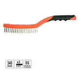 Yato YT-6335 Βούρτσες Καθαρισμού Χειρός Συρμάτινες Ανοξείδωτες Με Πλαστική Λαβή 3x19 340mm