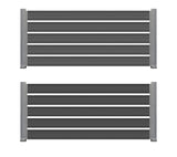 WPC Περίφραξης Διπλής Όψης 50 Dark Grey 20mm x 140mm x 3600mm