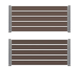 WPC Περίφραξης Διπλής Όψης 110 Dark Brown 20mm x 140mm x 3600mm
