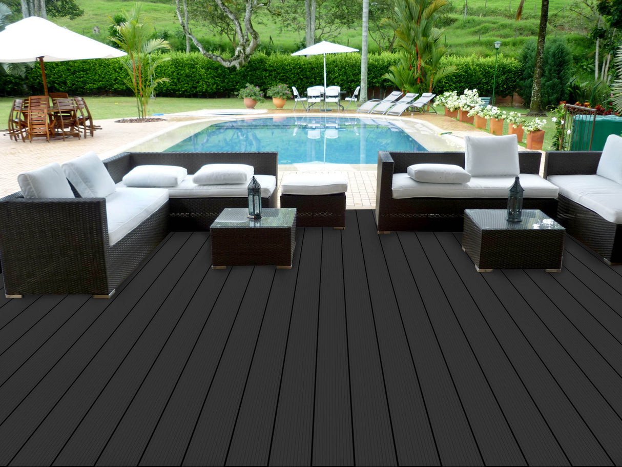 WPC Συνθετικό Δάπεδο DECK 50 Dark Grey 25x145x3600mm