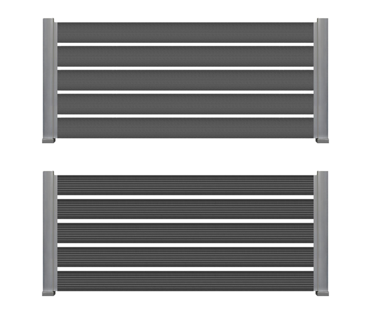 WPC Περίφραξης Διπλής Όψης 50 Dark Grey 20x110x3600mm