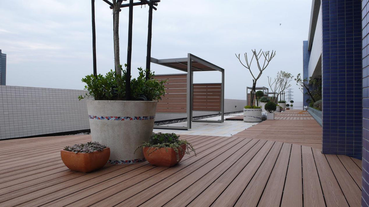 WPC Συνθετικό Δάπεδο DECK 8040 Light Brown 25x146x3600mm Νέας Γενιάς