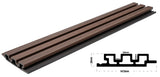 WPC PANEL 2ης ΓΕΝΙΑΣ ΜΕ 3D ΠΗΧΑΚΙΑ 25/147.5mm COFFEE 5530 NewPlan