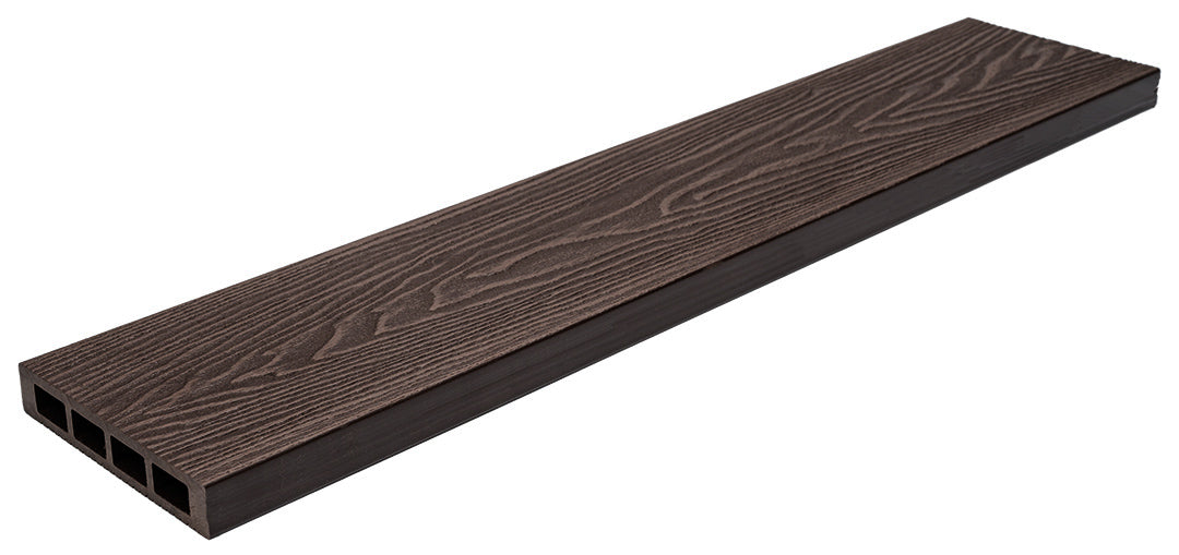 WPC Περίφραξης Νέας Γενιάς 3D Νερά Ξύλου 90110 Dark Brown 20x1200x3600mm