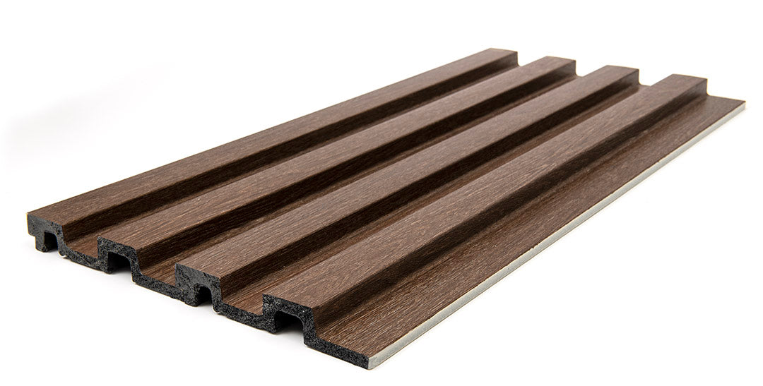 3D PS Wall Panel Residence 44 Brown Oak Με Πηχάκια 122x21x2900mm