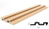 3D PS Wall Panel Residence 04 White Oak Με Πηχάκια 21x122x2900mm