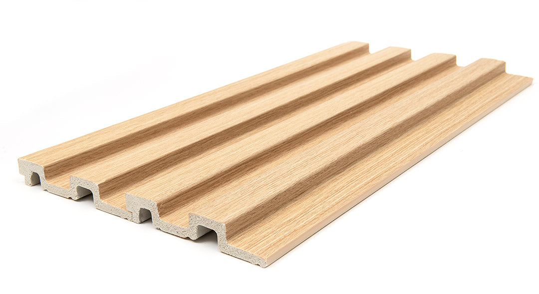 3D PS Wall Panel Residence 04 White Oak Με Πηχάκια 21x122x2900mm