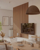 3D PS Wall Panel Residence 07 Classic Oak Με Πηχάκια 122x21x2900mm