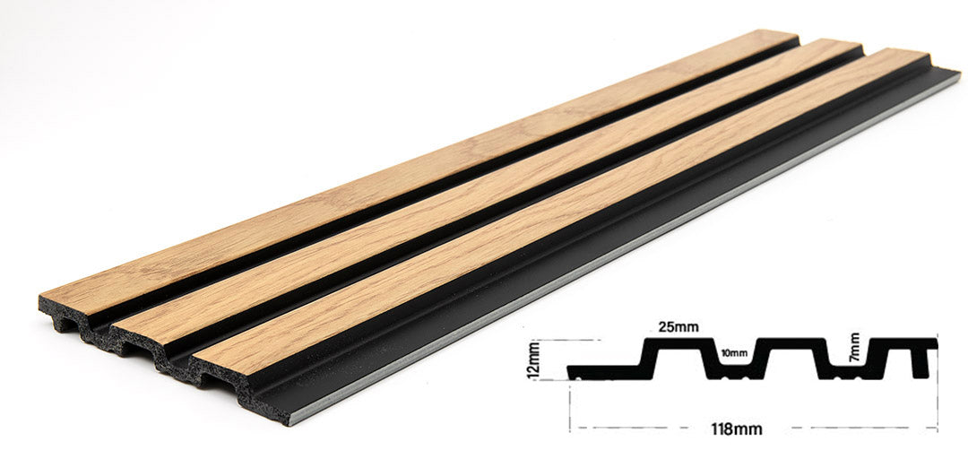 3D PS Panel Piano F4 Με Πηχάκια 122x12x2900mm