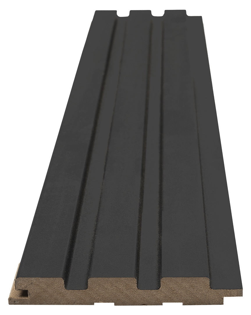 3D Wall Panel MDF Beat DL 507090 Black Lead Με Πηχάκια 2750mm x 119mm x 16mm