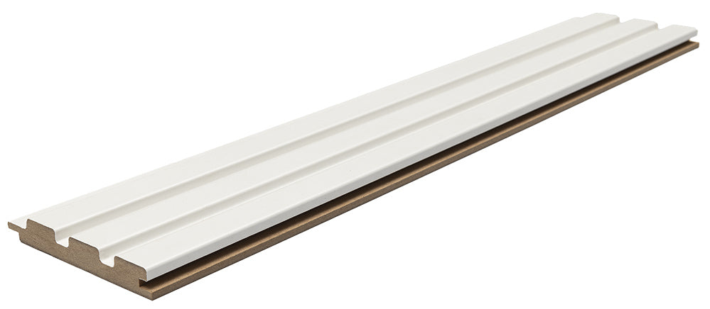 3D Wall Panel MDF Beat ST 502040 White Με Πηχάκια 2750mm x 119mm x 16mm