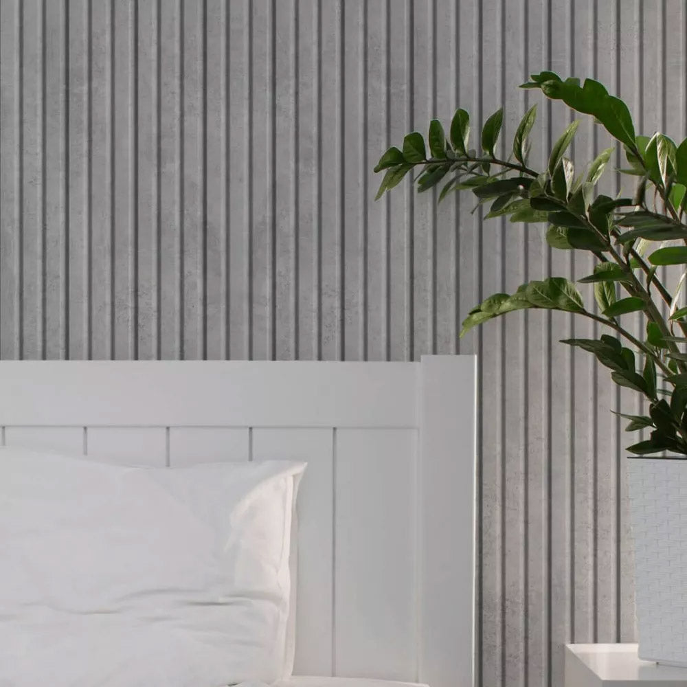 3D Wall Panel MDF Beat ST 504070 Chicago Concrete Με Πηχάκια 2750mm x 119mm x 16mm